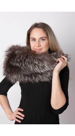 Silver fox fur collar – neck warmer